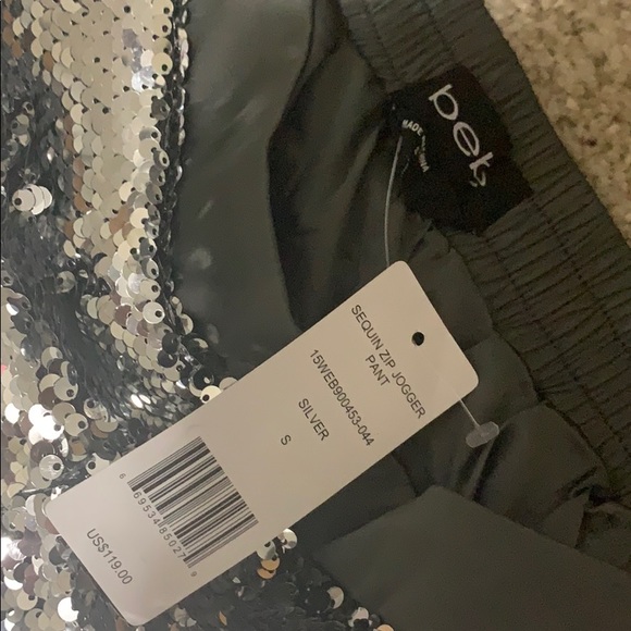 Bebe Sequence pants suit tube top with tie - Picture 7 of 8